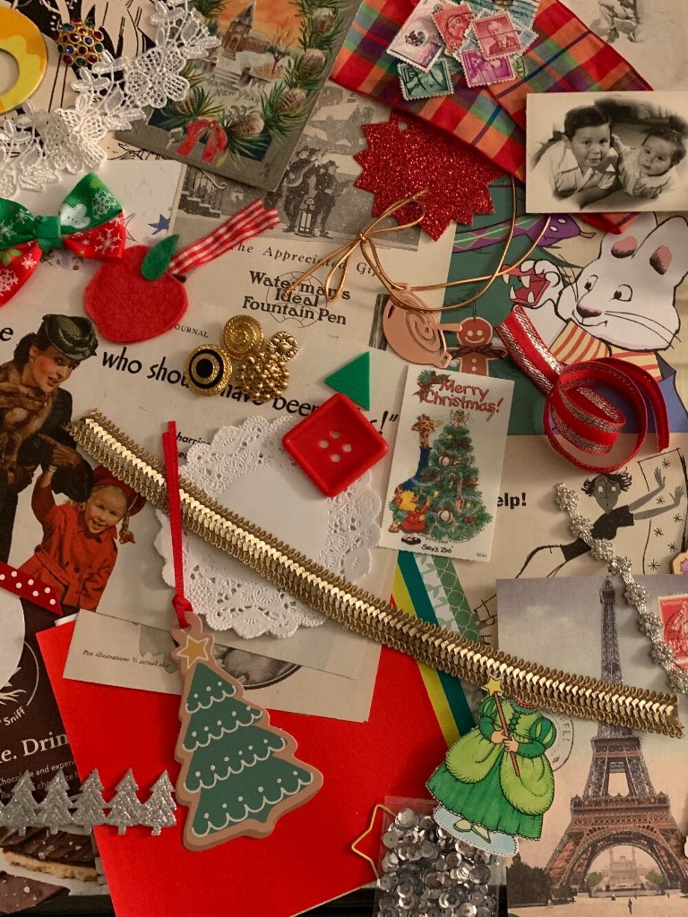 Christmas Ephemera (old and new) for Junk Journaling